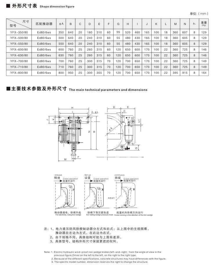 YFX系列電力液壓防風(fēng)鐵模制動(dòng)器02